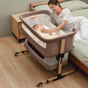 3 in 1 Baby Bassinet Bedside Crib Adjustable Portable Bed for Baby