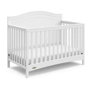 4-in-1 Convertible Baby Crib, White, Walnut Expresso, Moonstruck Grey