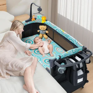 5 In 1  Pack And Play With Mattress, Storage, Changing table