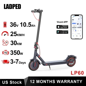 LP60 Electric Scooter 350W 25km/h APP Smart Control Scooter,
8.5inch tire Folding Scooter 30KM Max Range